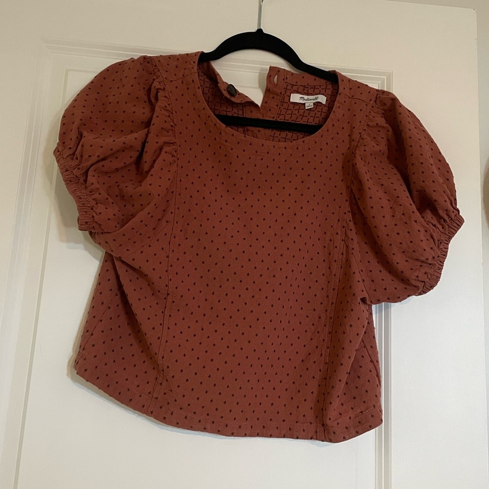 Madewell Puff Sleeve Crop Top size 4